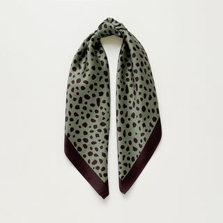 Abstract Spot Silk Scarf – 53cm Unisex Silk Bandana